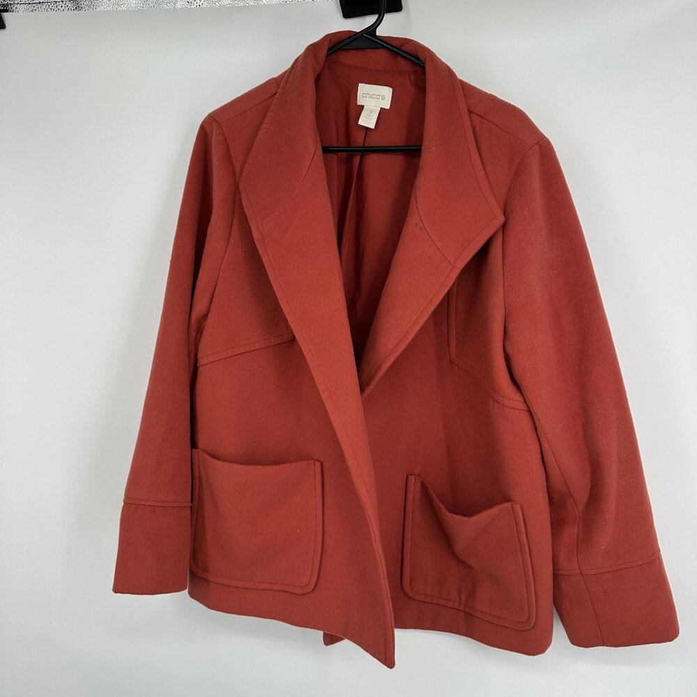 Chico's Women's‎ Orange Soft blazer size XL
